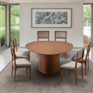 CONJUNTO MESA LOGAN C/ 6 CADEIRAS (TRIANGULAR)