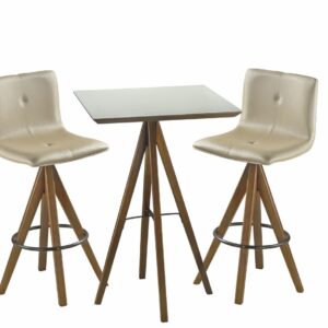 CONJUNTO BISTRO HIGUE C/ 4 BANQUETAS GIRATÓRIA (QUADRADA)