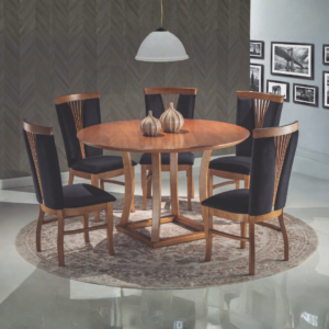 CONJUNTO MESA VENÇAR C/ 4 CADEIRAS (QUADRADA)