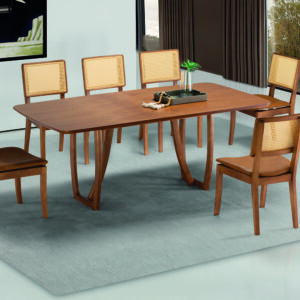 CONJUNTO MESA ROMANA C/ 8 CADEIRAS (RETANGULAR)